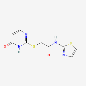 molecular formula C9H8N4O2S2 B5820532 2-[(4-hydroxy-2-pyrimidinyl)thio]-N-1,3-thiazol-2-ylacetamide 