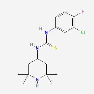N-(3-chloro-4-fluorophenyl)-N'-(2,2,6,6-tetramethyl-4-piperidinyl)thiourea