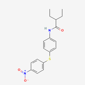 molecular formula C18H20N2O3S B5820538 2-ethyl-N-{4-[(4-nitrophenyl)thio]phenyl}butanamide 