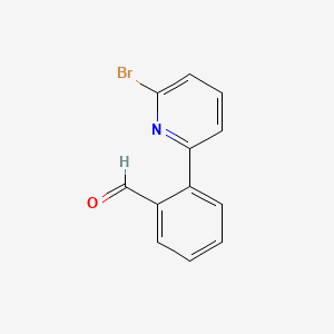 molecular formula C12H8BrNO B582054 2-(6-溴吡啶-2-基)苯甲醛 CAS No. 914349-51-2