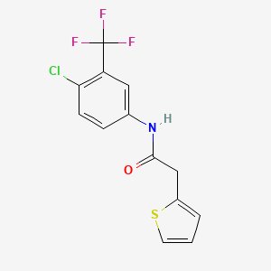 N-[4-chloro-3-(trifluoromethyl)phenyl]-2-(2-thienyl)acetamide