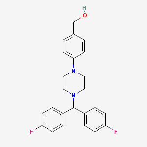 molecular formula C24H24F2N2O B582057 (4-{4-[Bis(4-fluorophenyl)methyl]piperazin-1-yl}phenyl)methanol CAS No. 914349-62-5