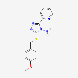 3-[(4-methoxybenzyl)thio]-5-(2-pyridinyl)-4H-1,2,4-triazol-4-amine