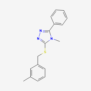 molecular formula C17H17N3S B5820575 4-methyl-3-[(3-methylbenzyl)thio]-5-phenyl-4H-1,2,4-triazole 