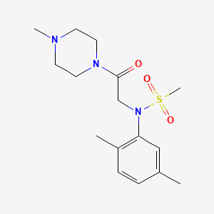molecular formula C16H25N3O3S B5820598 N-(2,5-dimethylphenyl)-N-[2-(4-methyl-1-piperazinyl)-2-oxoethyl]methanesulfonamide 