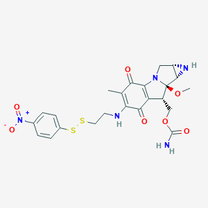 molecular formula C23H25N5O7S2 B058206 N-7-(2-(硝基苯基二硫)乙基)丝裂霉素 C CAS No. 95056-36-3