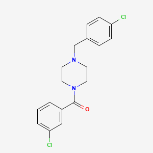 molecular formula C18H18Cl2N2O B5820609 1-(3-chlorobenzoyl)-4-(4-chlorobenzyl)piperazine 