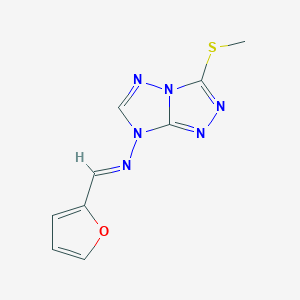 N-(2-furylmethylene)-3-(methylthio)-7H-[1,2,4]triazolo[4,3-b][1,2,4]triazol-7-amine