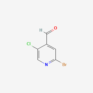 molecular formula C6H3BrClNO B582063 2-Bromo-5-chloropyridine-4-carboxaldehyde CAS No. 921630-14-0