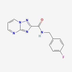 molecular formula C13H10FN5O B5820643 N-(4-fluorobenzyl)[1,2,4]triazolo[1,5-a]pyrimidine-2-carboxamide 