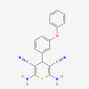 2,6-diamino-4-(3-phenoxyphenyl)-4H-thiopyran-3,5-dicarbonitrile