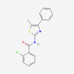 2-chloro-N-(5-methyl-4-phenyl-1,3-thiazol-2-yl)benzamide