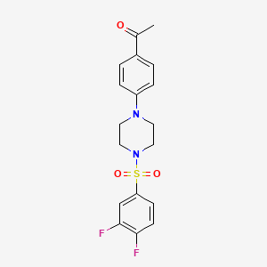 molecular formula C18H18F2N2O3S B5820660 1-(4-{4-[(3,4-difluorophenyl)sulfonyl]-1-piperazinyl}phenyl)ethanone 