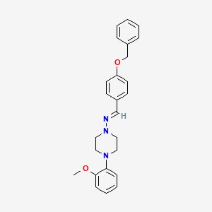 molecular formula C25H27N3O2 B5820702 N-[4-(benzyloxy)benzylidene]-4-(2-methoxyphenyl)-1-piperazinamine 