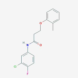 N-(3-chloro-4-fluorophenyl)-3-(2-methylphenoxy)propanamide