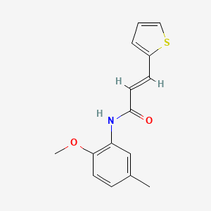 molecular formula C15H15NO2S B5820723 N-(2-methoxy-5-methylphenyl)-3-(2-thienyl)acrylamide 