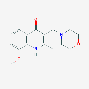 molecular formula C16H20N2O3 B5820748 8-methoxy-2-methyl-3-(4-morpholinylmethyl)-4(1H)-quinolinone 