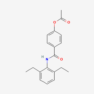 molecular formula C19H21NO3 B5820751 4-{[(2,6-diethylphenyl)amino]carbonyl}phenyl acetate 