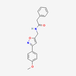 molecular formula C19H18N2O3 B5820752 N-{[3-(4-methoxyphenyl)isoxazol-5-yl]methyl}-2-phenylacetamide 