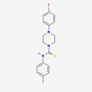 molecular formula C18H20FN3S B5820778 4-(4-fluorophenyl)-N-(4-methylphenyl)-1-piperazinecarbothioamide 