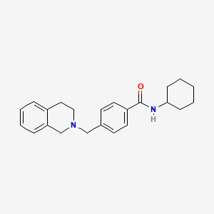 molecular formula C23H28N2O B5820810 N-cyclohexyl-4-(3,4-dihydro-2(1H)-isoquinolinylmethyl)benzamide 