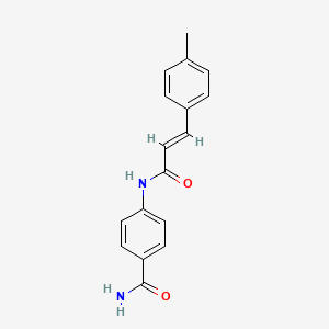 molecular formula C17H16N2O2 B5820813 4-{[3-(4-methylphenyl)acryloyl]amino}benzamide 