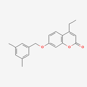 molecular formula C20H20O3 B5820826 7-[(3,5-dimethylbenzyl)oxy]-4-ethyl-2H-chromen-2-one 