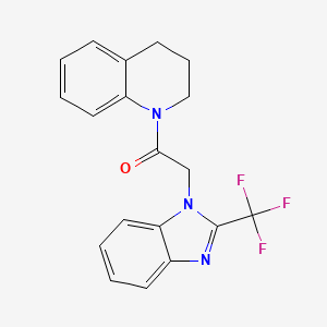 molecular formula C19H16F3N3O B5820833 1-{[2-(trifluoromethyl)-1H-benzimidazol-1-yl]acetyl}-1,2,3,4-tetrahydroquinoline 
