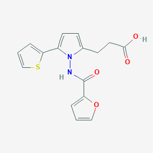 molecular formula C16H14N2O4S B5820841 3-[1-(2-furoylamino)-5-(2-thienyl)-1H-pyrrol-2-yl]propanoic acid 