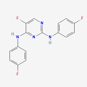 molecular formula C16H11F3N4 B5820858 5-fluoro-N,N'-bis(4-fluorophenyl)-2,4-pyrimidinediamine CAS No. 40505-53-1