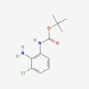 molecular formula C11H15ClN2O2 B582088 tert-Butyl (2-amino-3-chlorophenyl)carbamate CAS No. 954238-81-4