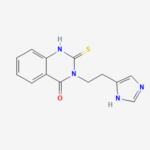 molecular formula C13H12N4OS B5820900 3-[2-(1H-imidazol-4-yl)ethyl]-2-thioxo-2,3-dihydro-4(1H)-quinazolinone CAS No. 422526-37-2