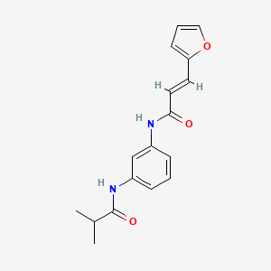 molecular formula C17H18N2O3 B5820914 3-(2-furyl)-N-[3-(isobutyrylamino)phenyl]acrylamide 
