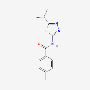 molecular formula C13H15N3OS B5820918 N-(5-isopropyl-1,3,4-thiadiazol-2-yl)-4-methylbenzamide 