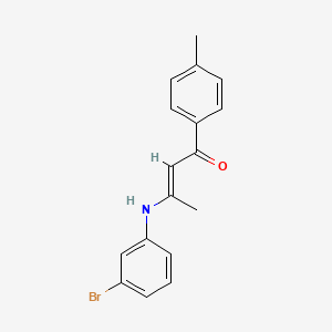 molecular formula C17H16BrNO B5820943 3-[(3-bromophenyl)amino]-1-(4-methylphenyl)-2-buten-1-one 