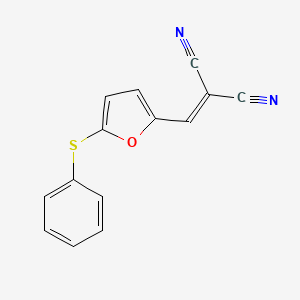 {[5-(phenylthio)-2-furyl]methylene}malononitrile