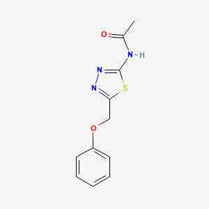 molecular formula C11H11N3O2S B5820985 N-[5-(phenoxymethyl)-1,3,4-thiadiazol-2-yl]acetamide 