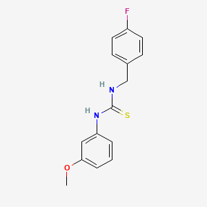 molecular formula C15H15FN2OS B5821017 N-(4-fluorobenzyl)-N'-(3-methoxyphenyl)thiourea 