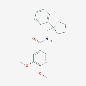 molecular formula C21H25NO3 B5821026 3,4-dimethoxy-N-[(1-phenylcyclopentyl)methyl]benzamide 