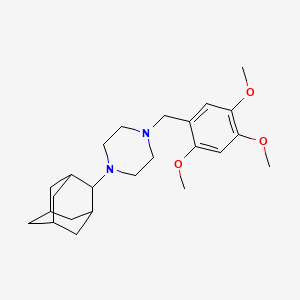 molecular formula C24H36N2O3 B5821051 1-(2-adamantyl)-4-(2,4,5-trimethoxybenzyl)piperazine 