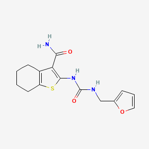 molecular formula C15H17N3O3S B5821070 2-({[(2-furylmethyl)amino]carbonyl}amino)-4,5,6,7-tetrahydro-1-benzothiophene-3-carboxamide 