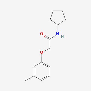 molecular formula C14H19NO2 B5821073 N-cyclopentyl-2-(3-methylphenoxy)acetamide 