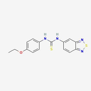 molecular formula C15H14N4OS2 B5821082 N-2,1,3-benzothiadiazol-5-yl-N'-(4-ethoxyphenyl)thiourea 
