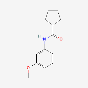 molecular formula C13H17NO2 B5821083 N-(3-methoxyphenyl)cyclopentanecarboxamide 