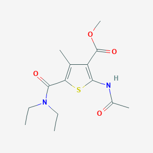 molecular formula C14H20N2O4S B5821117 methyl 2-(acetylamino)-5-[(diethylamino)carbonyl]-4-methyl-3-thiophenecarboxylate 