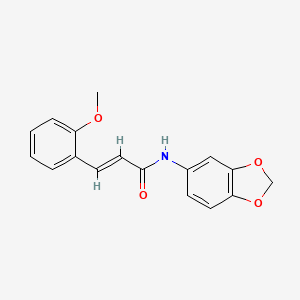 molecular formula C17H15NO4 B5821130 N-1,3-benzodioxol-5-yl-3-(2-methoxyphenyl)acrylamide 