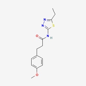 molecular formula C14H17N3O2S B5821152 N-(5-ethyl-1,3,4-thiadiazol-2-yl)-3-(4-methoxyphenyl)propanamide 