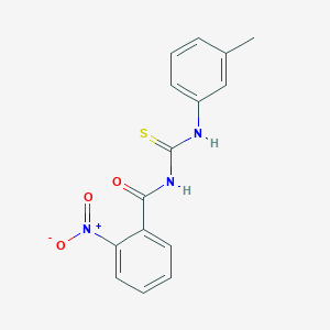 molecular formula C15H13N3O3S B5821161 N-{[(3-methylphenyl)amino]carbonothioyl}-2-nitrobenzamide 