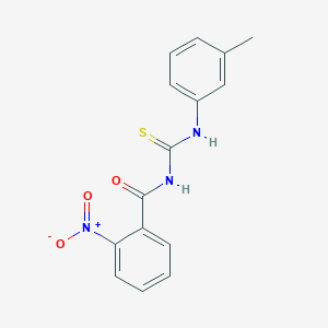 molecular formula C15H13N3O3S B5821161 N-[(3-methylphenyl)carbamothioyl]-2-nitrobenzamide 