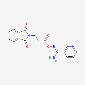 N'-{[3-(1,3-dioxo-1,3-dihydro-2H-isoindol-2-yl)propanoyl]oxy}-3-pyridinecarboximidamide